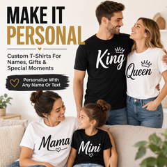 Customized T Shirt - Name Your Shirt - Any Text-100% Cotton - Premium Quality