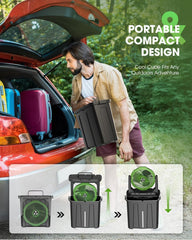 Portable Misting Fan with 6L Water Bucket – 20000mAh Rechargeable Outdoor Cooling Fan