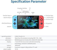 M20 Pro Retro Gaming Console Bundle – 7" HD Display, Dual Wireless Controllers & TV Dock