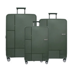TOM CRUISER TRAVEL MATE PP HARD TROLLEY REDBERRY, FOREST GREEN, DARK BLACK (3 PCS)