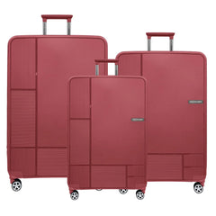 TOM CRUISER TRAVEL MATE PP HARD TROLLEY REDBERRY, FOREST GREEN, DARK BLACK (3 PCS)