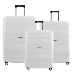TOM CRUISER INTELLICASE PP HARD TROLLEY ALL WHITE, DARK GRAY, BLUE (3 PCS)
