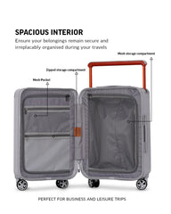TOMCRUISER WIDER HARD TROLLEY 20 INCH SILVER (TC-HT-112)