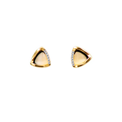 Triangle Pearl Earrings
