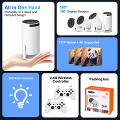 X10 Plus Retro video game consoles Android 11 system Portable Intelligent Projector 720p H713 Lcd Projector Hd Hy300 game box