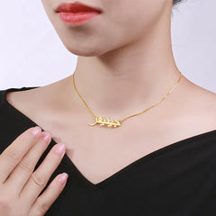 Personalized Name Necklace- 21k Gold Plated - Silver