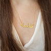 Personalized Name Necklace- 21k Gold Plated - Silver