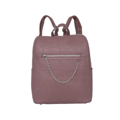Foska Women's Large Backpack - Smooth PU Leather - University/Laptop Bag - 30.5x36.5 cm