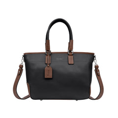 Foska Women's Wide Tote & Shoulder Bag - Two-Tone Design - 43x27 cm