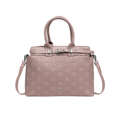 Foska Women's Versatile Fashion Tote Bag – Shoulder Handbag -Metal Chain Detail Black - Pink - Khaki - 33x27 cm