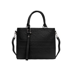Foska Women's Shoulder Bag - Smooth PU Leather - Wide & Classic Design - 33x26 cm