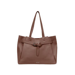 Foska Women's Large Shoulder Bag - Classic Design Brown - 37.5x28.5 cm