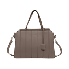 Foska Women's Shoulder Bag - Classic Smooth PU Leather - Black, Khaki, Pink - 36x25.5 cm
