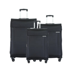 TOMCRUISER ATLAS SOFT LUGGAGE TROLLEY SET (3PCs) 20,24,28 inch KHAKEE, BLACK