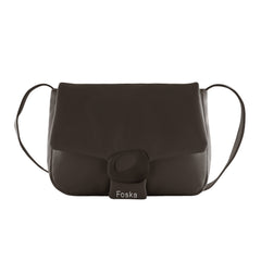Foska Women's Small Cross-Body Bag - Smooth PU Leather - 24x19 cm