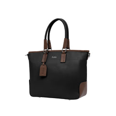 Foska Women's Wide Tote & Shoulder Bag - Two-Tone Design - 43x27 cm