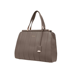 Foska Women's Shoulder Bag - Classic Smooth PU Leather - Black, Khaki, Pink - 36x25.5 cm