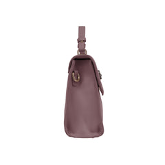 Foska Women's Mini Top Handle Cross-Body Bag - Flap Design Dusty Rose - 23x20 cm
