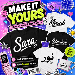 Customized T Shirt - Name Your Shirt - Any Text-100% Cotton - Premium Quality