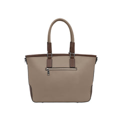 Foska Women's Wide Tote & Shoulder Bag - Two-Tone Design - 43x27 cm