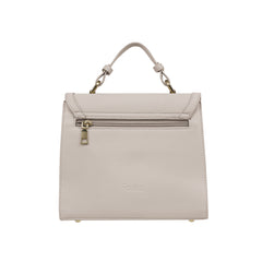Foska Women's Mini Top Handle Cross-Body Bag - Flap Design Dusty Rose - 23x20 cm