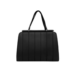 Foska Women's Shoulder Bag - Classic Smooth PU Leather - Black, Khaki, Pink - 36x25.5 cm