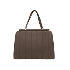 Foska Women's Shoulder Bag - Classic Smooth PU Leather - Black, Khaki, Pink - 36x25.5 cm