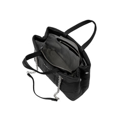 Foska Women's Shoulder Bag - Chic Piped Design Smooth Leather - Black - Khaki - Pink - 33x24 cm