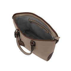 Foska Women's Wide Tote & Shoulder Bag - Two-Tone Design - 43x27 cm