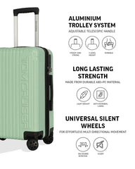 TOMCRUISER JET SETTER HARD TROLLEY 20 INCH GREEN (TC-HT-114)