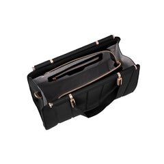 Foska Women's Shoulder Bag - Classic Smooth PU Leather - Black, Khaki, Pink - 36x25.5 cm