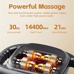 6 Head Massage Gun Deep Tissue, Percussion Massager Gun with 9 Levels & 9 Modes, Electric Massager Tool for Back, Neck, Leg, Full Body Muscle Pain Relief