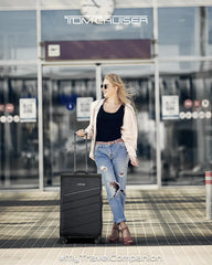 TOMCRUISER ELITE SOFT LUGGAGE TROLLEY 20,24,28 BLACK