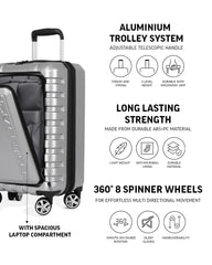 TOMCRUISER NAVIGATOR HARD TROLLEY 20,24,28 inch SILVER, BLACK, PINK
