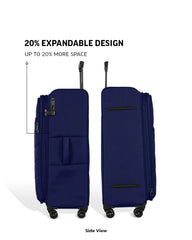 TOMCRUISER ELITE SOFT LUGGAGE TROLLEY 20,24,28 BLUE