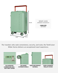 TOMCRUISER WIDER HARD TROLLEY 20 inch GREEN (TC-HT-111)