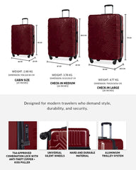 TOMCRUISER MATRIX HARD TROLLEY 20,24,28 inch SILVER, RED, BLUE