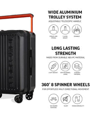 TOMCRUISER WIDER HARD TROLLEY 20 inch BLACK (TC-HT-113)