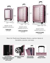 TOMCRUISER NAVIGATOR HARD TROLLEY 20,24,28 inch SILVER, BLACK, PINK