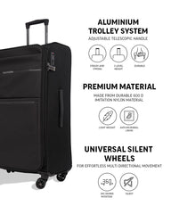 TOMCRUISER LEGACY SOFT LUGGAGE TROLLEY SET BLUE, BLACK, GREEN (3pc)