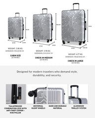 TOMCRUISER MATRIX HARD TROLLEY 20" 24" 28" inch SILVER