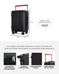 TOMCRUISER WIDER HARD TROLLEY 20 inch BLACK (TC-HT-113)