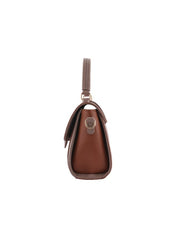 Foska Elegant Women's Crossbody & Shoulder Bag - Brown - Black - Chic Top Handle Handbag