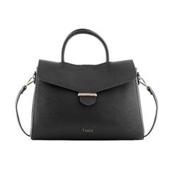 Foska Women's Classic Crossbody & Shoulder Bag - Black - Dark Blue Top Handle Handbag, Premium PU Leather