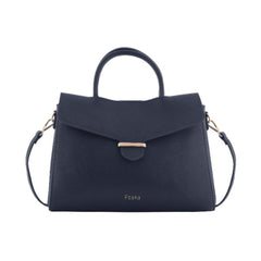 Foska Women's Classic Crossbody & Shoulder Bag - Black - Dark Blue Top Handle Handbag, Premium PU Leather