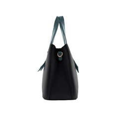 Foska Women's Elegant Tote & Shoulder Bag - Premium PU Leather - Brown - Black