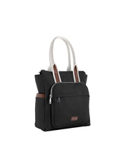 Foska Women's Tote & Backpack Bag 2-in-1 - Multi-Pocket Design - Yellow - Black - 28x32 cm