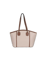 Foska Women's Wide Tote & Shoulder Bag - Two-Tone Design - 47x28 cm