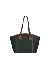 Foska Women's Wide Tote & Shoulder Bag - Two-Tone Design - 47x28 cm