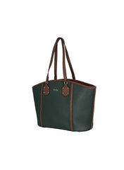 Foska Women's Wide Tote & Shoulder Bag - Two-Tone Design - 47x28 cm